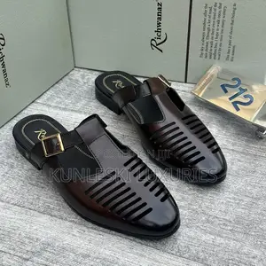 Original Richwanaz Leather Half Shoe Black Brown