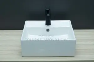 Riva 420mm Square Countertop Basin Deep 15cm Self Cleaning Glaze