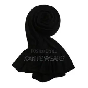 Hijab Jersey Scarf for Muslim Women - Black - 170cm by 60cm - 1pcs