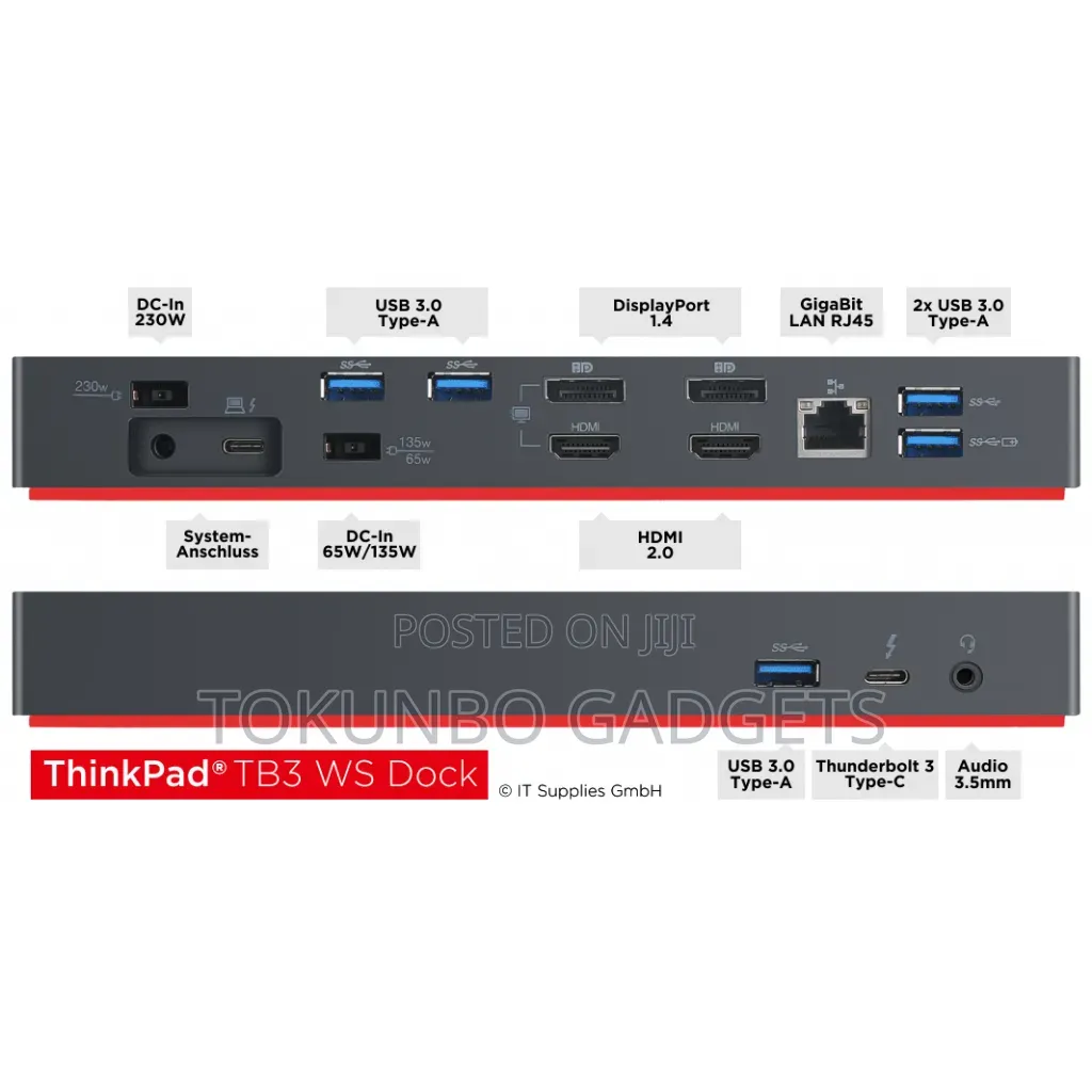 Lenovo Thinkpad Thunderbolt 3 Dock Gen 2/ Workstation Dock