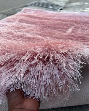 Pink Colour High Quality Shaggy Center Rug Turkish