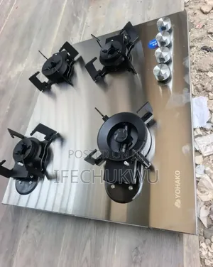 Original Yohako Built-in Premium Luxury Flips Up 4 Burners Gas Cooker