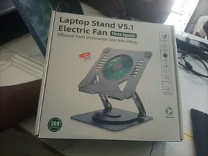 Laptop Stand V5.1 360 Base With Electric Fan