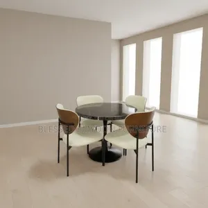 Modern Round Dining Table Set With 4 Chairs