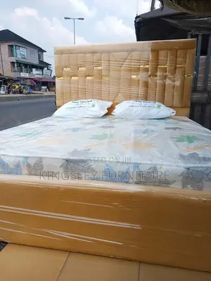 Quality 6by6 Bed Frame and Foam and Pillows