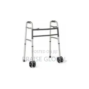 Strong Adjustable and Foldable Zimmer Frame With Strong Double Wheels
