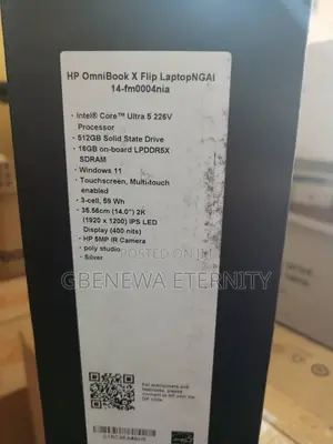 New Laptop HP OmniBook X Flip 14" 16GB Intel Core Ultra 5 SSD 512GB