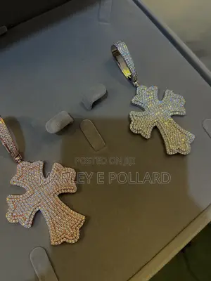 Aaa+ Cubic Zirconia Spade Cross Rope Pendant Necklace