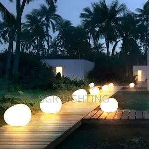 Pebble Garden Decorative Lights,Warm/White Light,Outdoor