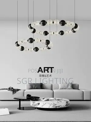 Nordic Round Acrylic Iron Ball Pendant Lamp for Dining Living Room
