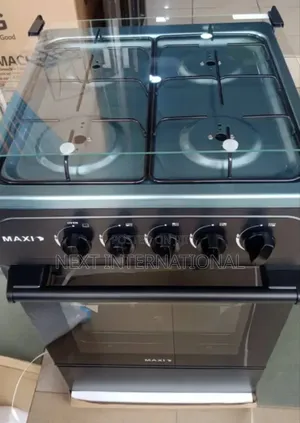 Maxi Gas Cooker 50×50 4burners All Gas Inox Black