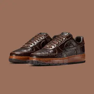 Nike Air Force 1 Low Textured Croc “Fauna Brown