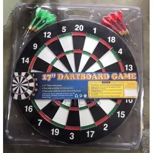 17-Inch Double-Sided Paper Dartboard Game Set.