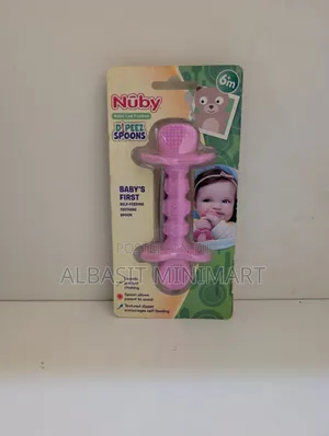 Nuby Baby 'S First Self- Feeding Teething Spoon