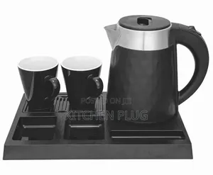 Guests Room / Hotel Electric Kettle Tray Tea Set With Cups
