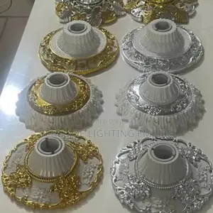 Gold and Silver Lamp Holder Fancy Holder