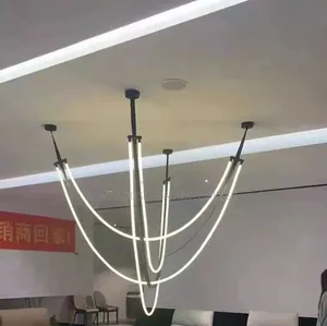 Modern Wave Led Pendant Chandelier – Minimalist Luxury Ceiling Light