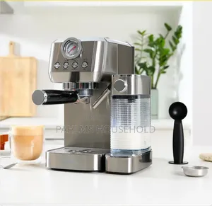 Smith Nobel Stainless Steel Espresso Coffee Machine + Milk Frother