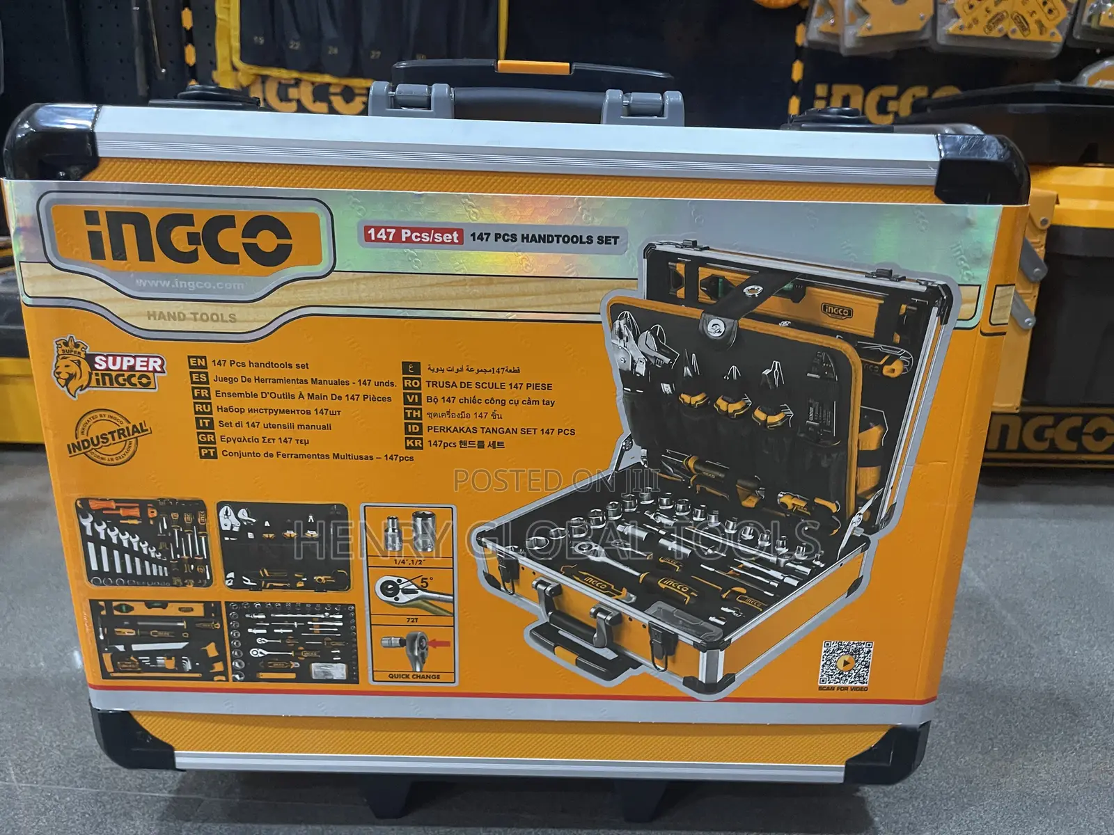 147pcs Ingco Combination Complete Tools Set