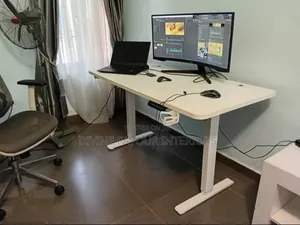 Home Office Eletric Adjustable Height Table -White-120cm X 60cm X 75