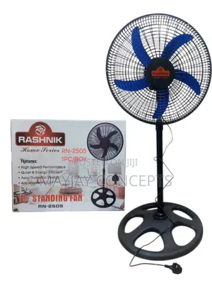 18" Rashnik Pure Copper Coil Electric Standing Fan-Big Motor,100% Copp