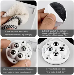 4pcs Self-Adhesive Mini Swivel Wheels