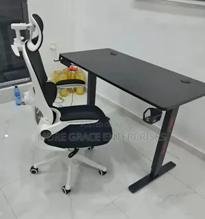 Adjustable Office Desk and Office Chair