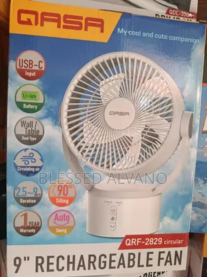 Qasa Rechargeable Table Fan