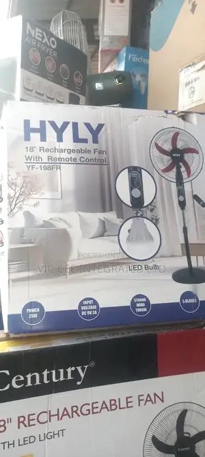 Hyly 18"Rechargeable Fan With Remote