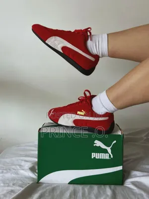 Unisex Red  Puma Suede Sneakers