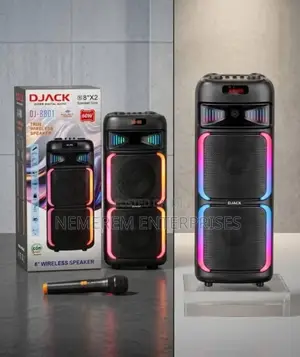 Djack Dj-8801 True Wireless Speaker (8" X 2)