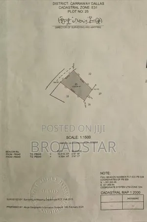 Fenced Buildable Plot for Sale in Caraway Dallas, Asokoro