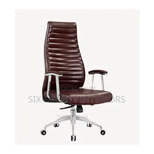 Executive Elegant Back Recliner Swivel Chair-Brown Colour