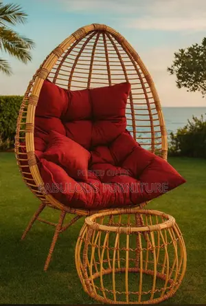 Rattan Outdoor Chair and Table Available as Seen