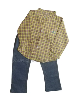 Little Gentleman Classic Check Shirt and Trousers Set