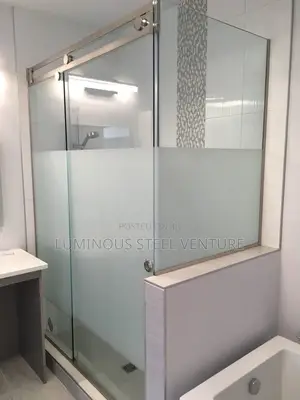 Frosted Sliding Glass Shower Door Cubicle