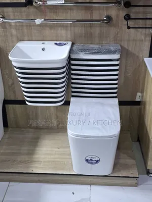Luxury Black and White W.C Water Closet 