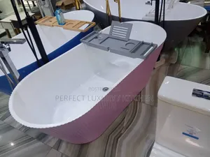 Quality Pink Color Acrylic Bathtub