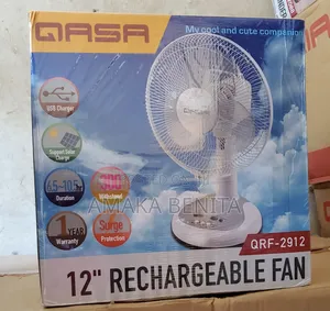 Qasa Rechargeable Table Fan 12"