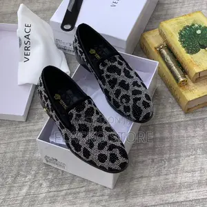 Original Versace Stone Loafers Shoes