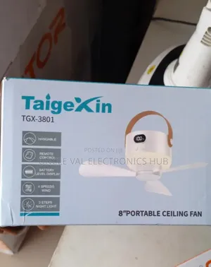 Taigexin 8" Rechargeable Ceiling Fan