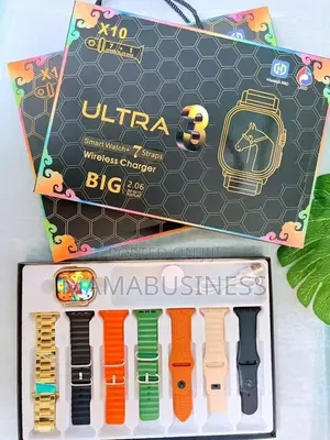 Ultra 3 Big Screen Smart Watch 7 in 1 Straps