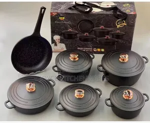 6 Set Non-Stick Cast Iron Cookware Pot