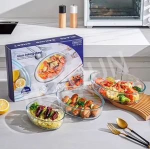 Microwave Safe 3pcs Oven Glass Baking Bowls