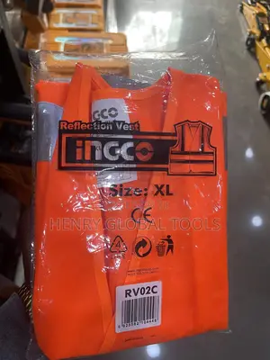 Ingco Orange Safety Reflective Vest Jacket