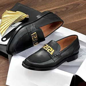 *Versace Leather Loafers Shoe