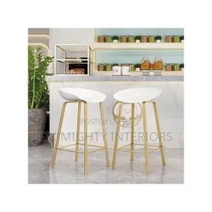 Wood Nordic High Kitchen Island Design Bar Stools - 2 Set