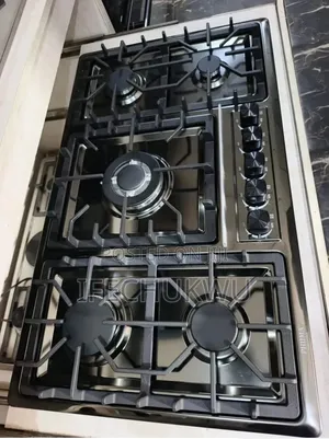 Original Phiima Inbuilt Black Stainless Steel 5 Burners Gas Cooker