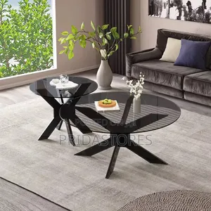2-in-1 Glass Nesting Coffee Table Set