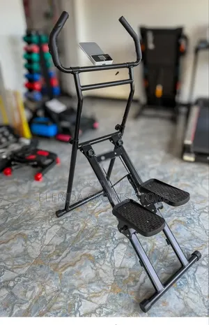 Foldable Stair Climber Machine–Fullbody Cardio Stepper Wit LCD Monitor